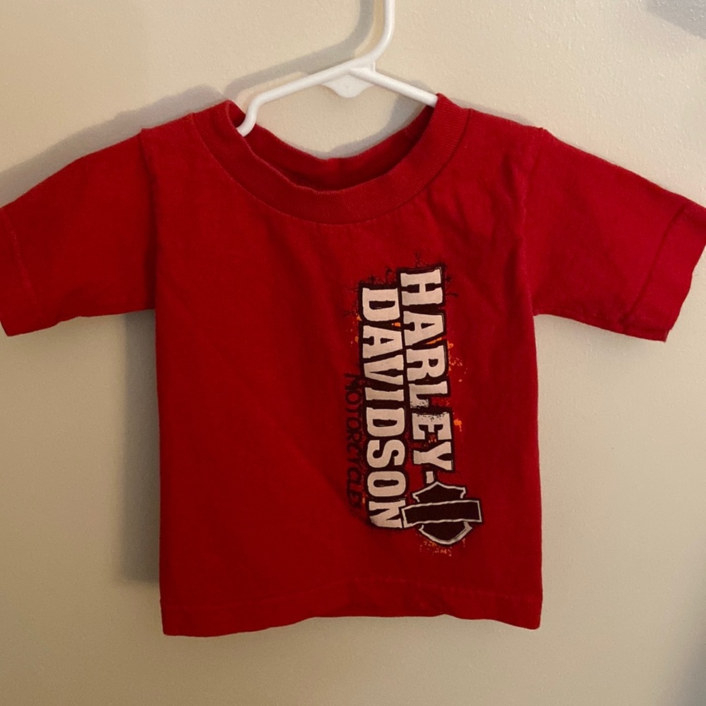 Red Harley Davidson kids t-shirt